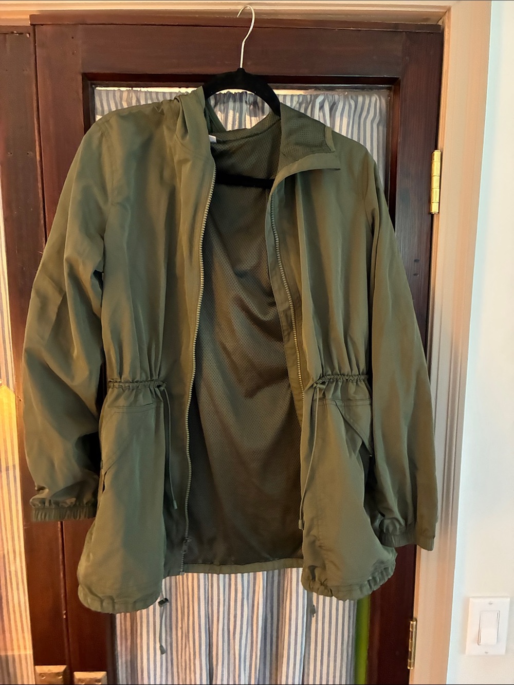 Old Navy Olive Green Utility Jacket with Drawstring Waist